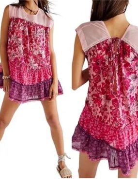 Free People Angelica Printed Tunic/Mini Dress